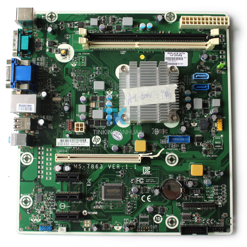 729643-001 729726-001 HP ProDesk Hauptplatine 405 G1 MS-7863 AMD A4-5000